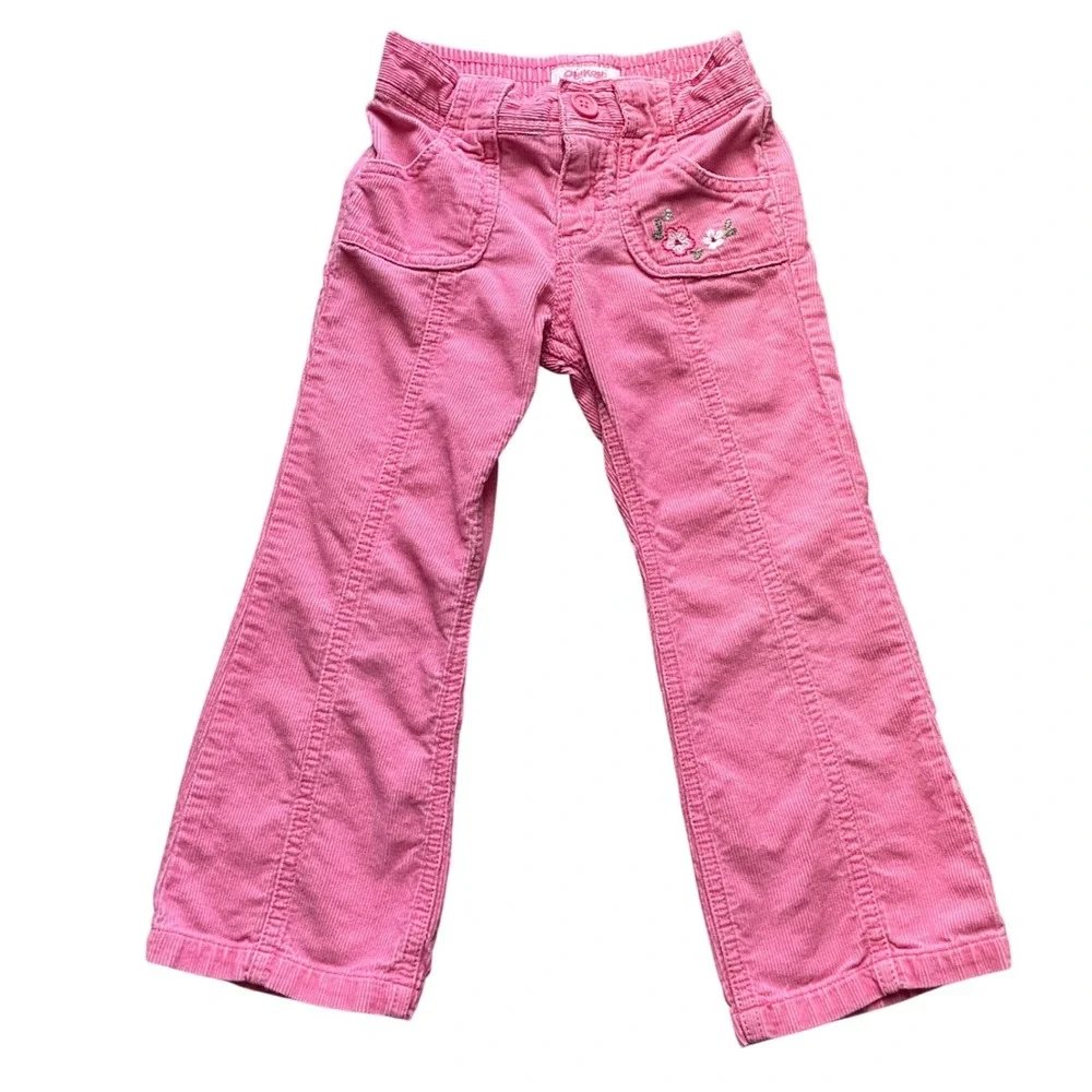 Osh Kosh B'Gosh Pink Corduroy Embroidered Pants, 3T
